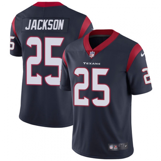 Men's Nike Houston Texans #25 Kareem Jackson Limited Navy Blue Team Color Vapor Untouchable NFL Jersey - Ujersey