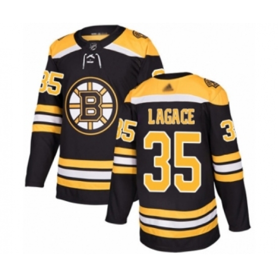 Youth Boston Bruins #35 Maxime Lagace Authentic Black Home Hockey Jersey - Ujersey
