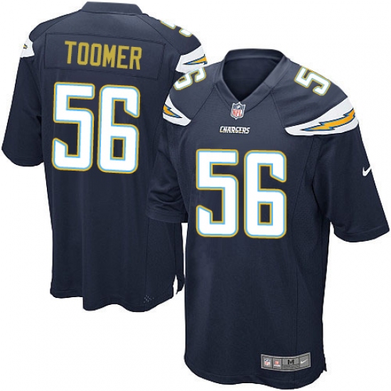 Men's Nike Los Angeles Chargers #56 Korey Toomer Game Navy Blue Team Color NFL Jersey - Ujersey