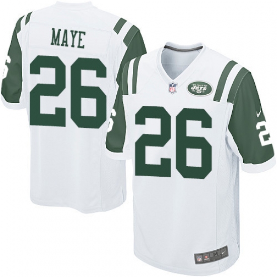 Men's Nike New York Jets #26 Marcus Maye Game White NFL Jersey - Ujersey