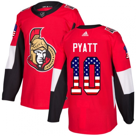 Youth Adidas Ottawa Senators #10 Tom Pyatt Authentic Red USA Flag Fashion NHL Jersey - Ujersey