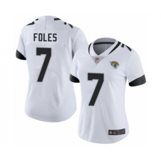 Women's Jacksonville Jaguars #7 Nick Foles White Vapor Untouchable Limited Player Football Jersey - Ujersey