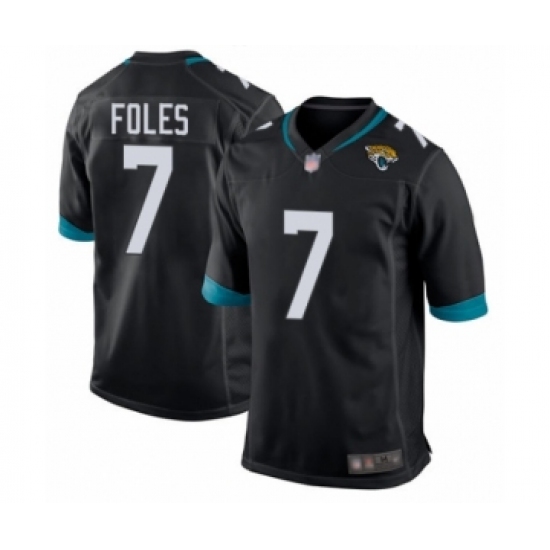 Men's Jacksonville Jaguars #7 Nick Foles Game Black Team Color Football Jersey - Ujersey