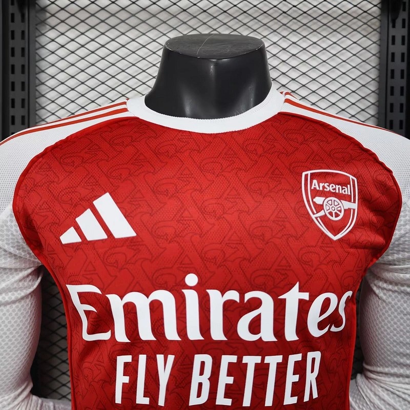 Arsenal Soccer Jersey Home Long Sleeve Shirt 2025/26 - Ujersey NHL