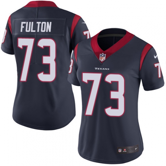Women's Nike Houston Texans #73 Zach Fulton Navy Blue Team Color Vapor Untouchable Limited Player NFL Jersey - Ujersey