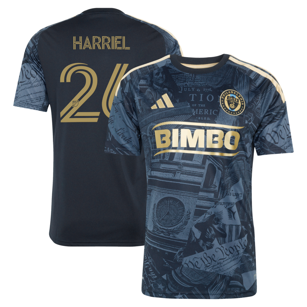 Men's Philadelphia Union Nathan Harriel adidas Navy 2026 1776 Kit Replica Jersey - Ujersey