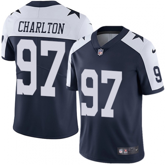 Youth Nike Dallas Cowboys #97 Taco Charlton Navy Blue Throwback Alternate Vapor Untouchable Limited Player NFL Jersey - Ujersey