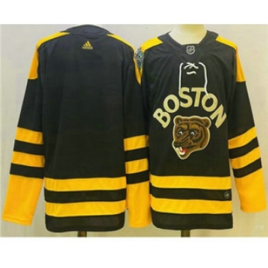 Men's Boston Bruins Blank Black 2023 Winter Classic Stitched Jersey - Ujersey