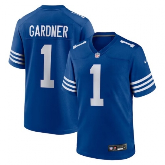Men's Indianapolis Colts #1 Sauce Gardner Blue Vapor Limited Stitched Football Jersey - Ujersey