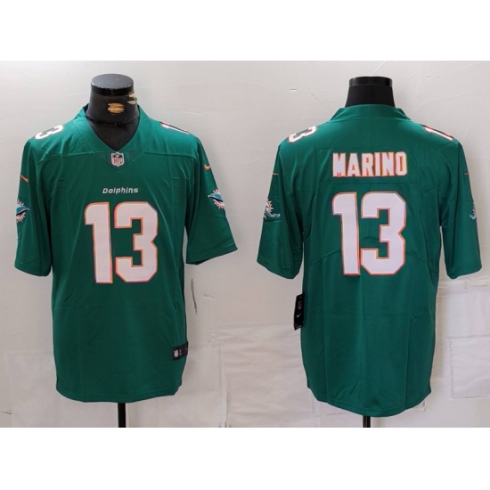 Men's Miami Dolphins #13 Dan Marino Green Vapor Untouchable Stitched Nike Limited Jersey - Ujersey