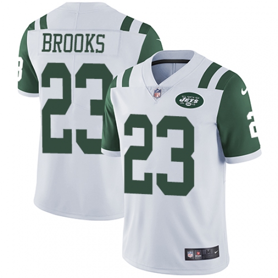 Men's Nike New York Jets #23 Terrence Brooks White Vapor Untouchable Limited Player NFL Jersey - Ujersey