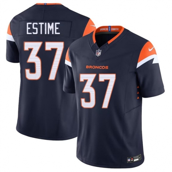Men's Denver Broncos #37 Audric Estime Navy 2024 F.U.S.E. Alternate Vapor Limited Football Stitched Jersey - Ujersey