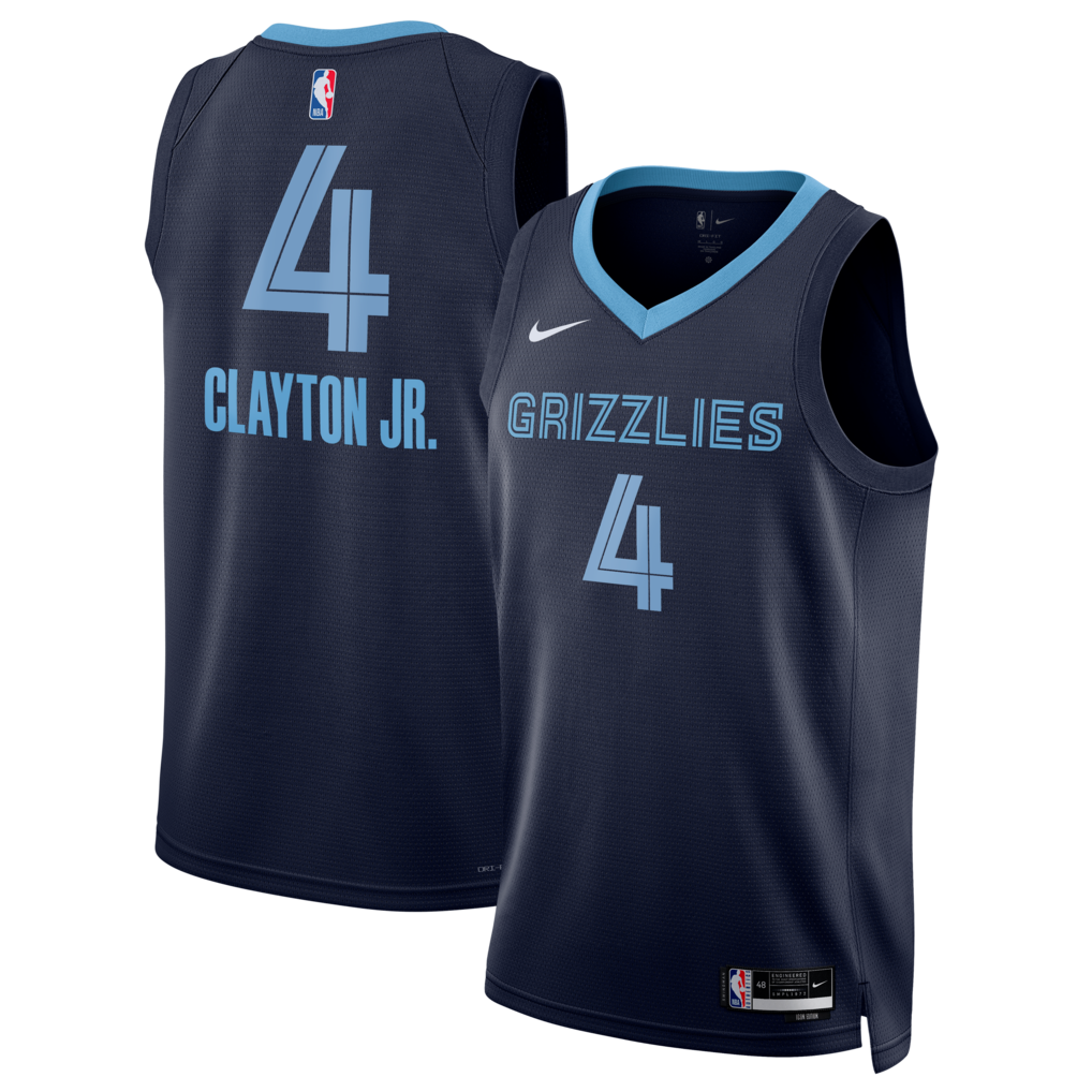Unisex Memphis Grizzlies Walter Clayton Jr. Nike Navy Swingman Jersey - Icon Edition - ujerseystore