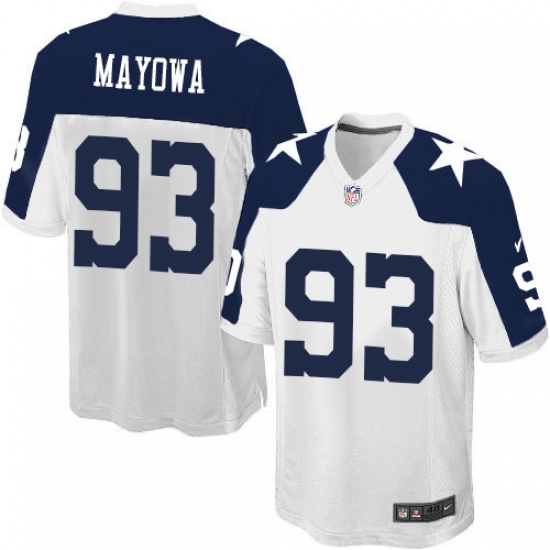 Men's Nike Dallas Cowboys #93 Benson Mayowa Game White Throwback Alternate NFL Jersey - Ujersey
