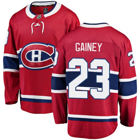 Men's Montreal Canadiens #23 Bob Gainey Authentic Red Home Fanatics Branded Breakaway NHL Jersey - Ujersey