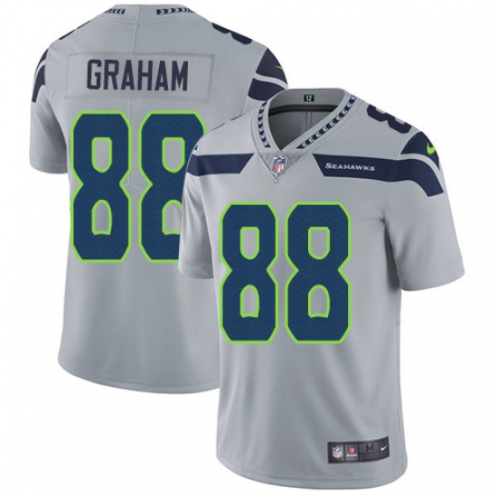 Youth Nike Seattle Seahawks #88 Jimmy Graham Elite Grey Alternate NFL Jersey - Ujersey