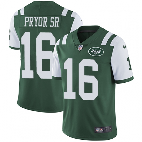 Youth Nike New York Jets #16 Terrelle Pryor Sr. Green Team Color Vapor Untouchable Limited Player NFL Jersey - Ujersey