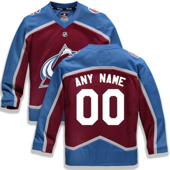 Youth Colorado Avalanche Fanatics Branded Maroon Home Replica Custom Jersey - Ujersey