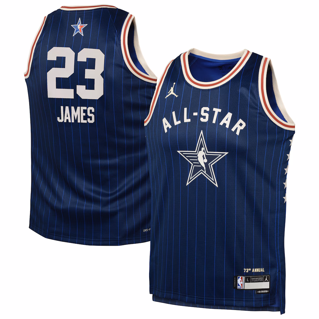 Youth LeBron James Jordan Brand Navy 2024 NBA All-Star Game Swingman Jersey - U-jersey