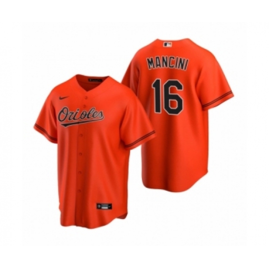 Men's Baltimore Orioles #16 Trey Mancini Nike Orange 2020 Replica Alternate Jersey - Ujersey