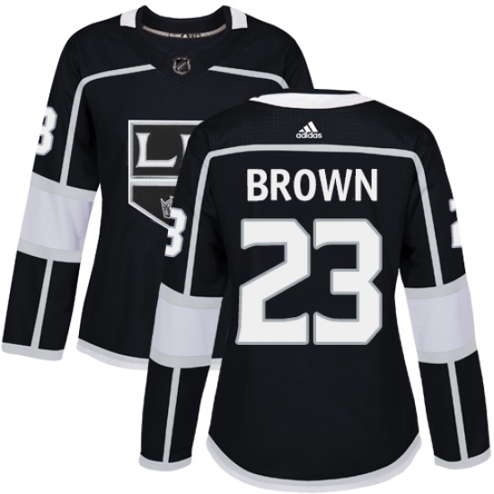 Women's Adidas Los Angeles Kings #23 Dustin Brown Authentic Black Home NHL Jersey - Ujersey