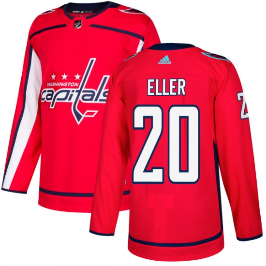 Men's Adidas Washington Capitals #20 Lars Eller Premier Red Home NHL Jersey - Ujersey
