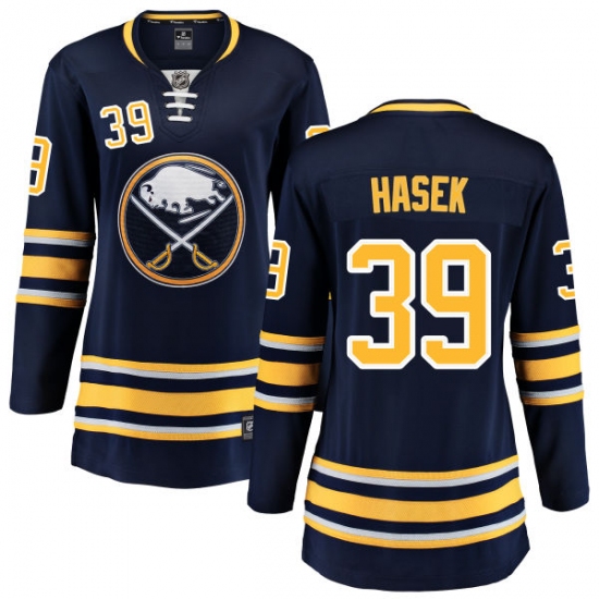 Women's Buffalo Sabres #39 Dominik Hasek Fanatics Branded Navy Blue Home Breakaway NHL Jersey - Ujersey