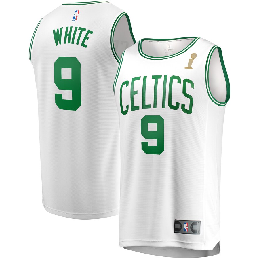 Men's Boston Celtics Derrick White Fanatics White 2024 NBA Finals Champions Fast Break Replica Player Jersey - Association Edition - Ujersey