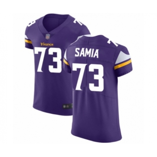 Men's Minnesota Vikings #73 Dru Samia Purple Team Color Vapor Untouchable Elite Player Football Jersey - Ujersey