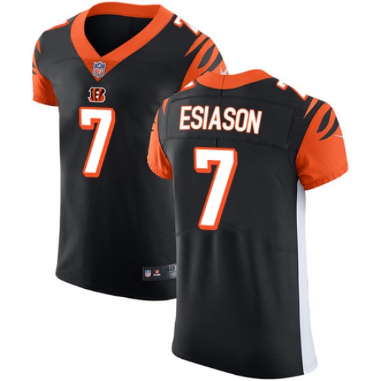 Men's Nike Cincinnati Bengals #7 Boomer Esiason Black Team Color Vapor Untouchable Elite Player NFL Jersey - Ujersey