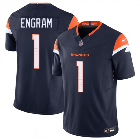 Men's Denver Broncos #1 Evan Engram Navy F.U.S.E. Vapor Limited Football Stitched Jersey - Ujersey