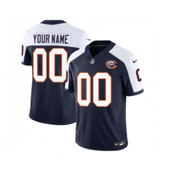 Men's Chicago Bears Active Player Custom 2023 F.U.S.E. Navy White Throwback Limited Football Stitched Jersey - Ujersey