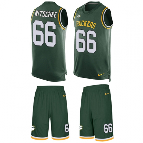 Men's Nike Green Bay Packers #66 Ray Nitschke Limited Green Tank Top Suit NFL Jersey - Ujersey