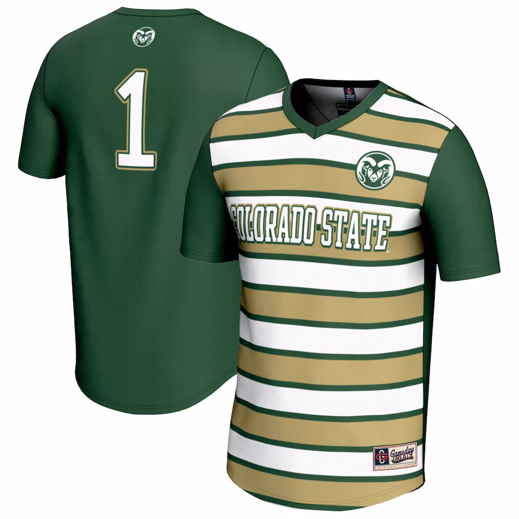 Youth GameDay Greats #1 Green Colorado State Rams Lightweight Soccer Fashion Jersey - Ujersey Shop