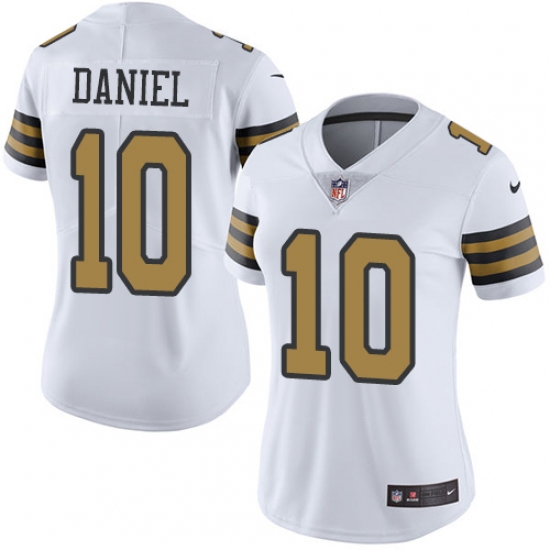 Women's Nike New Orleans Saints #10 Chase Daniel Limited White Rush Vapor Untouchable NFL Jersey - Ujersey