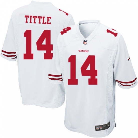 Men's Nike San Francisco 49ers #14 Y.A. Tittle Game White NFL Jersey - Ujersey