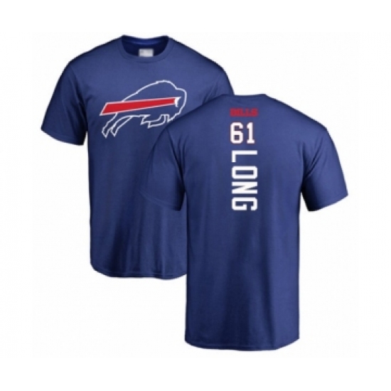 Football Buffalo Bills #61 Spencer Long Royal Blue Backer T-Shirt - Ujersey
