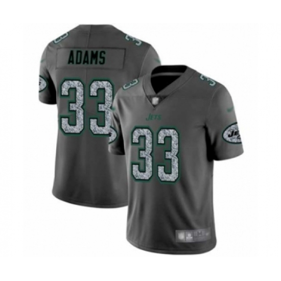 Men's New York Jets #33 Jamal Adams Limited Gray Static Fashion Football Jersey - Ujersey