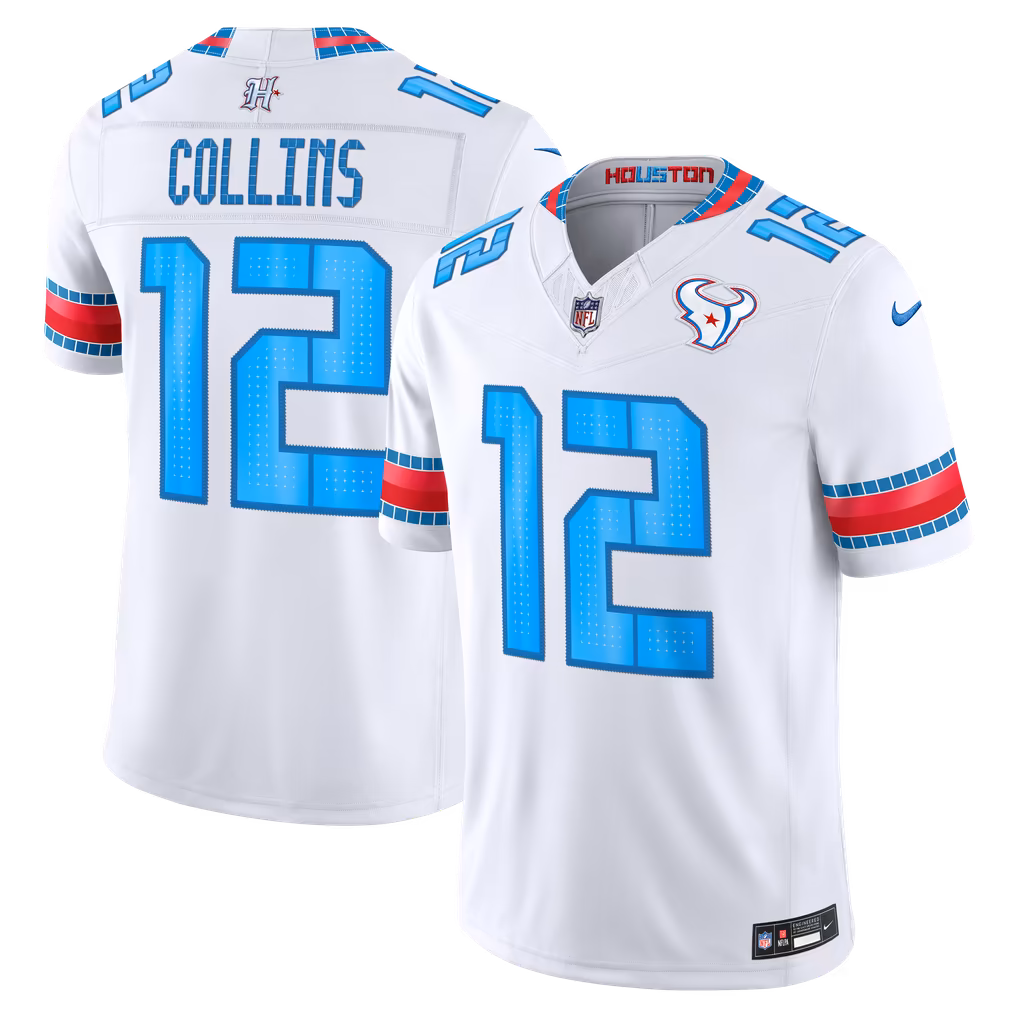 Men's Houston Texans Nico Collins Nike White 2026 Rivalries Collection Stitched Limited Jersey - Ujersey