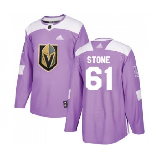Men's Vegas Golden Knights #61 Mark Stone Authentic Purple Fights Cancer Practice Hockey Jersey - Ujersey