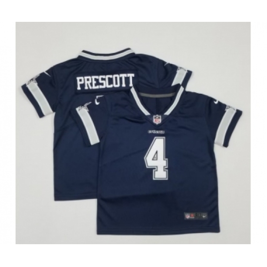 Toddlers Dallas Cowboys #4 Dak Prescott Navy Blue 2021 Vapor Untouchable Stitched Nike Limited Jersey - Ujersey