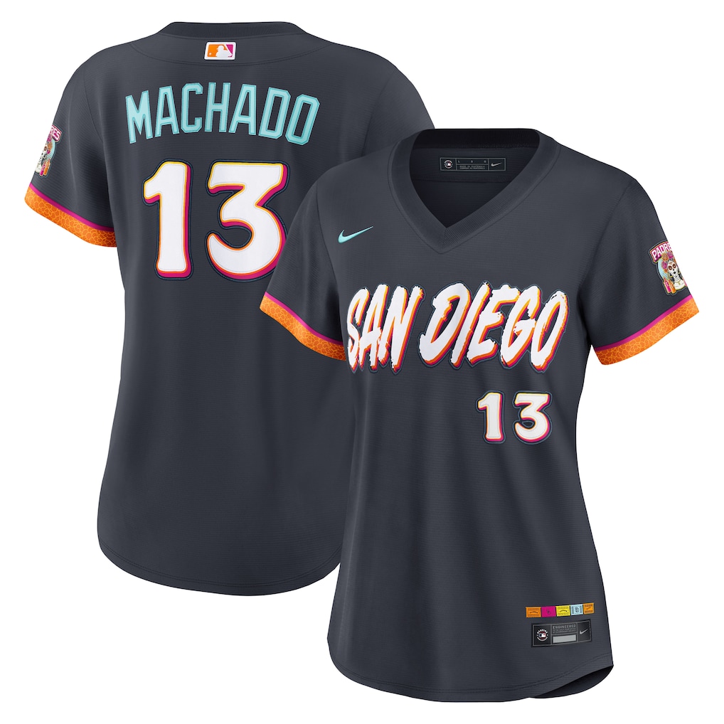Women's San Diego Padres Manny Machado Nike Obsidian 2026 City Connect Stadium Jersey - Vujersey Los Angeles Rams