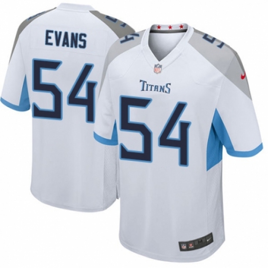 Men's Nike Tennessee Titans #54 Rashaan Evans Game White NFL Jersey - Ujersey