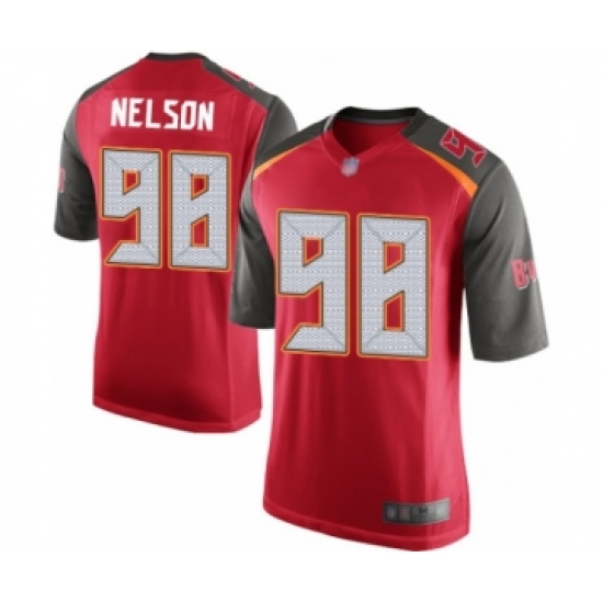 Men's Tampa Bay Buccaneers #98 Anthony Nelson Game Red Team Color Football Jersey - Ujersey