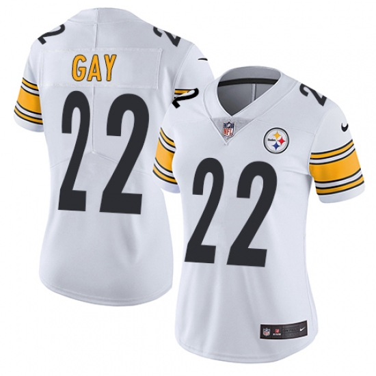 Women's Nike Pittsburgh Steelers #22 William Gay White Vapor Untouchable Limited Player NFL Jersey - Ujersey