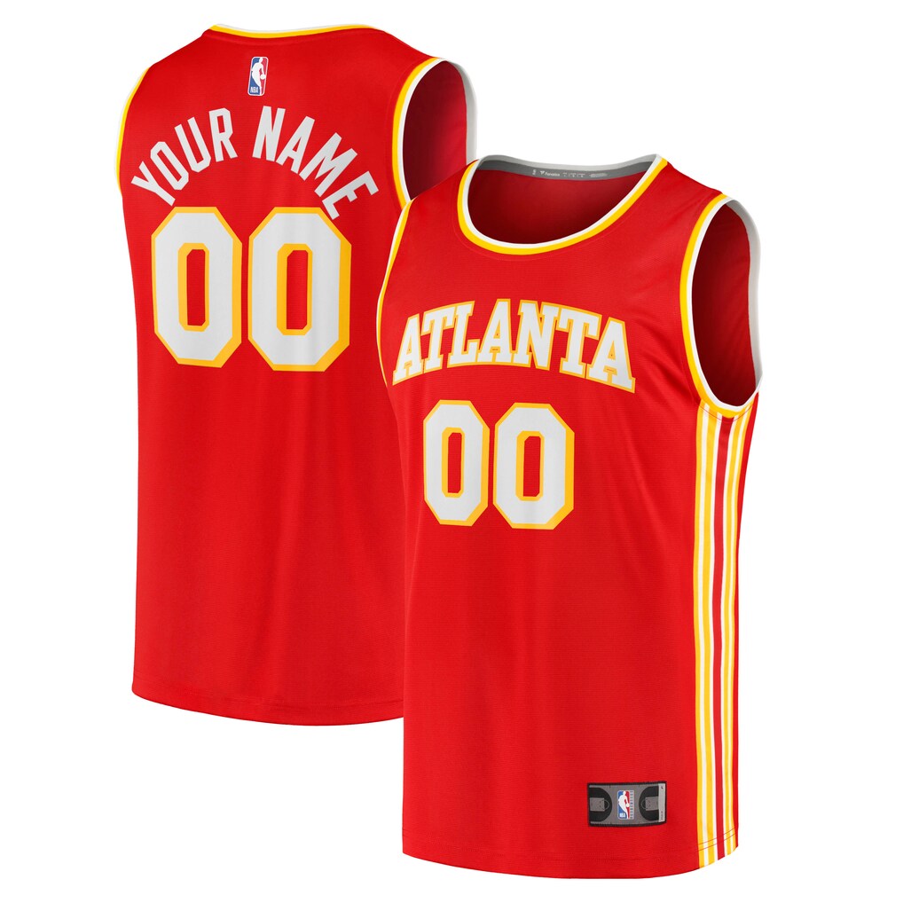 Men's Atlanta Hawks Fanatics Red Fast Break Replica Custom Jersey - Icon Edition - Ujersey NHL