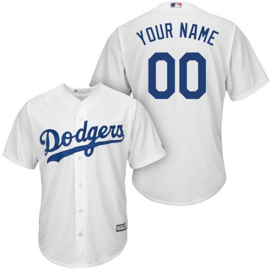 Men's Los Angeles Dodgers Majestic White Home Cool Base Custom Jersey - Ujersey