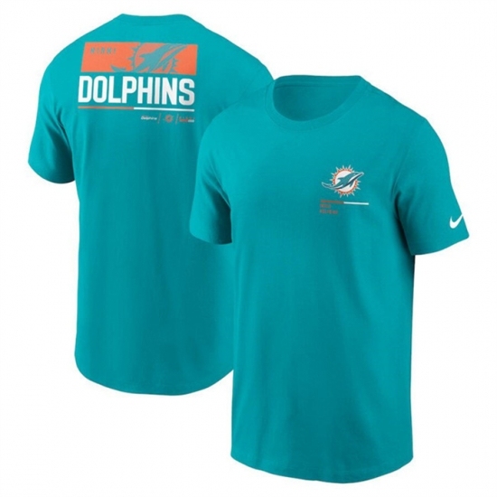 Men's Miami Dolphins Aqua Team Incline T Shirt - Ujersey