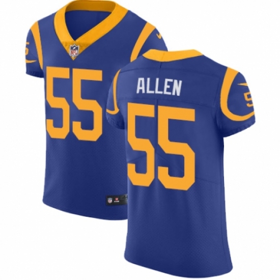 Men's Nike Los Angeles Rams #55 Brian Allen Royal Blue Alternate Vapor Untouchable Elite Player NFL Jersey - Ujersey