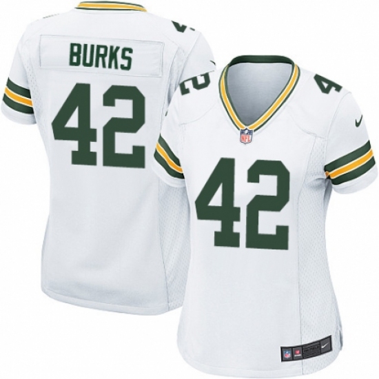 Women's Nike Green Bay Packers #42 Oren Burks Game White NFL Jersey - Ujersey